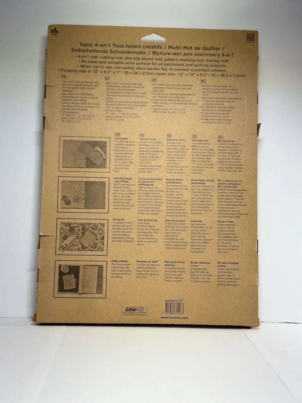 A4 Quilter's Anti-Slip Multi-Mat for Cutting, Designing, Marking, and Ironing