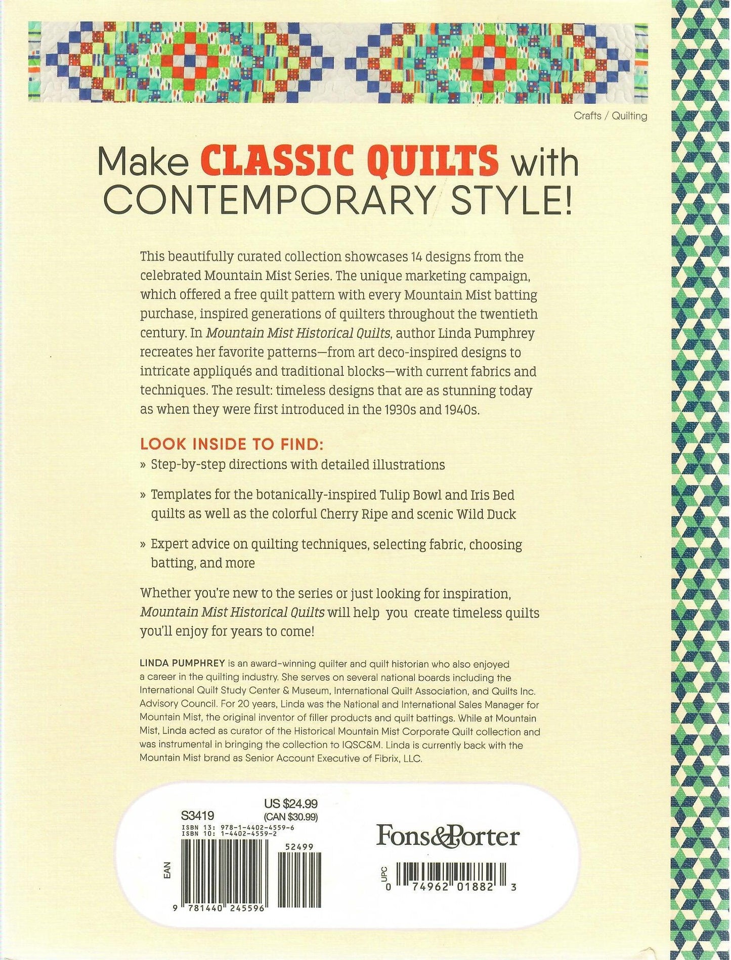 Mountain Mist Historical Quilts: 14 Mid-Century Quilts Made New by Linda Pumphrey