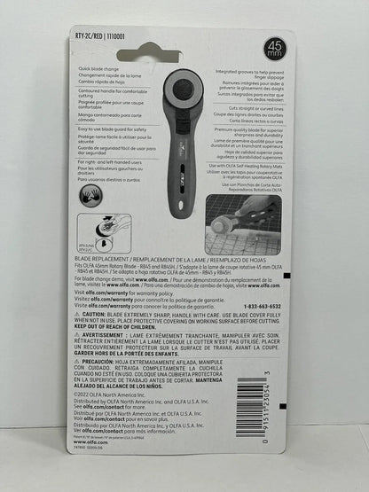 45mm OLFA Rotary Cutter in Red