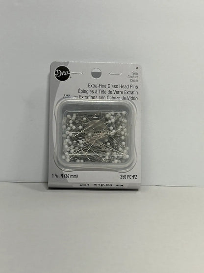 Extra-Fine Glass Head Pins