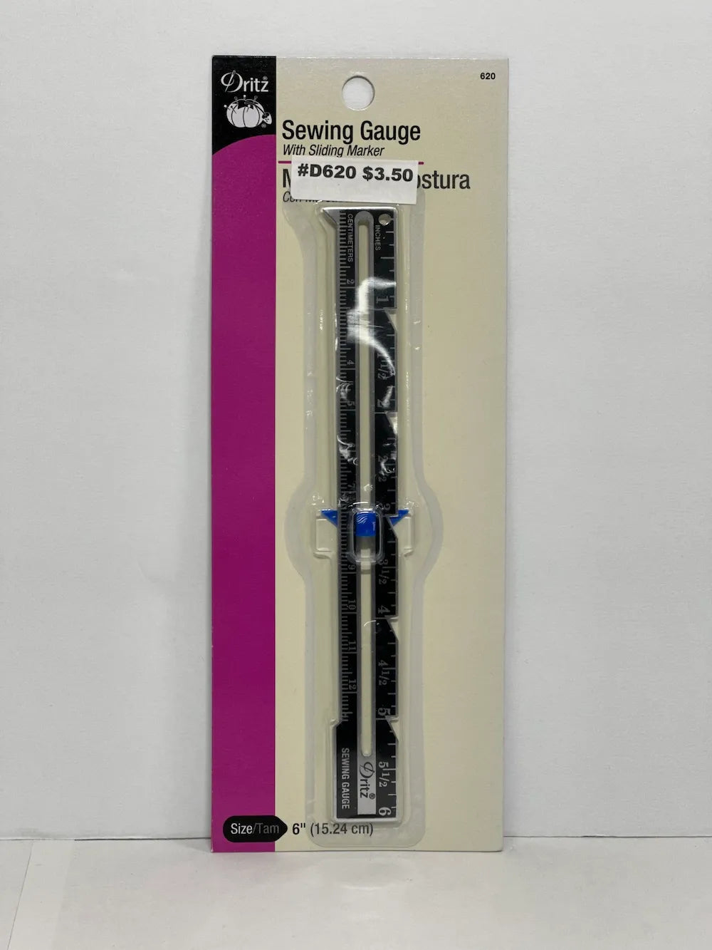 Sewing Gauge with Sliding Marker