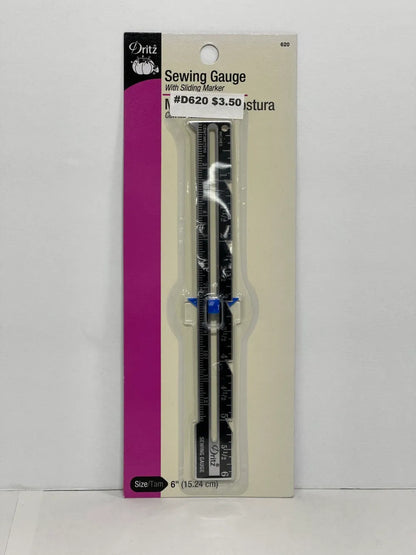 Sewing Gauge with Sliding Marker