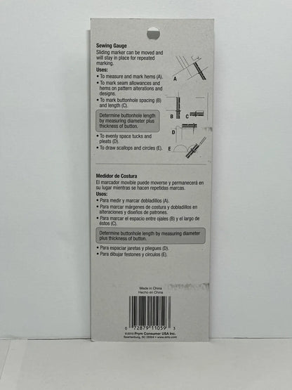 Sewing Gauge with Sliding Marker