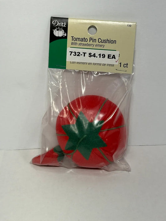 Tomato Pin Cushion with Strawberry Emery