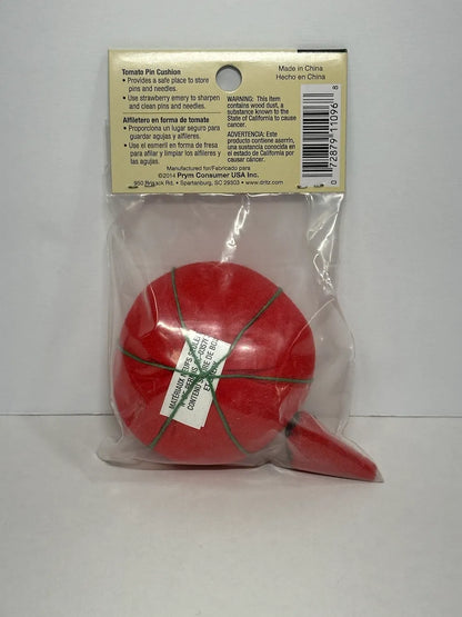 Tomato Pin Cushion with Strawberry Emery