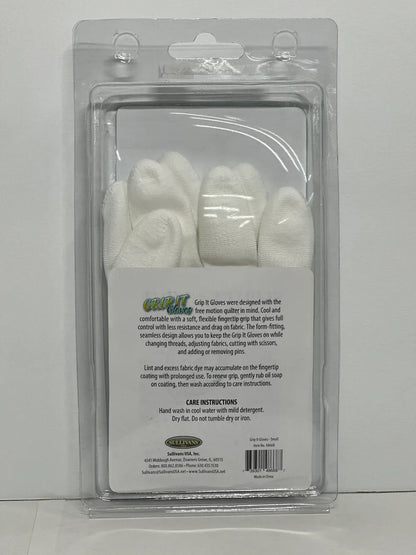 Grip It Gloves for Free Motion Quilting, Sewing, & Crafting