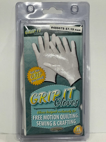 Grip It Gloves for Free Motion Quilting, Sewing, & Crafting