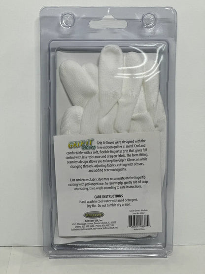 Grip It Gloves for Free Motion Quilting, Sewing, & Crafting