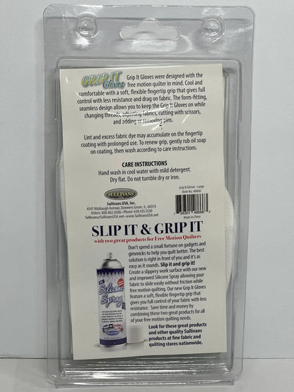 Grip It Gloves for Free Motion Quilting, Sewing, & Crafting